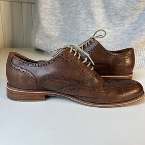 Warfield & Grand Men's Size 11.5 Wing Tip Oxfords Roy Brown Leather Dress Shoes